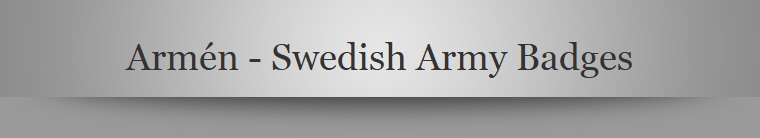 Armén - Swedish Army Badges