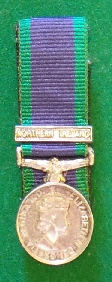 General Service Medal Northern Ireland Mniture